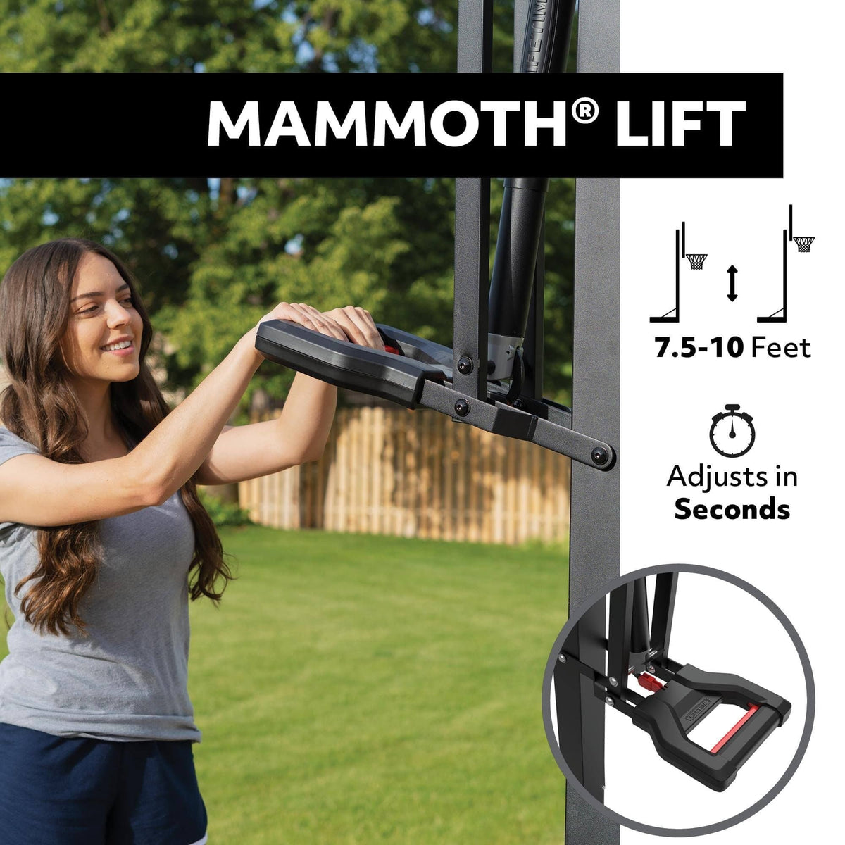 Portable Adjustable In-Ground Mammoth Bolt Down Outdoor Basketball Hoop, 54-in X9B3 - product image 6