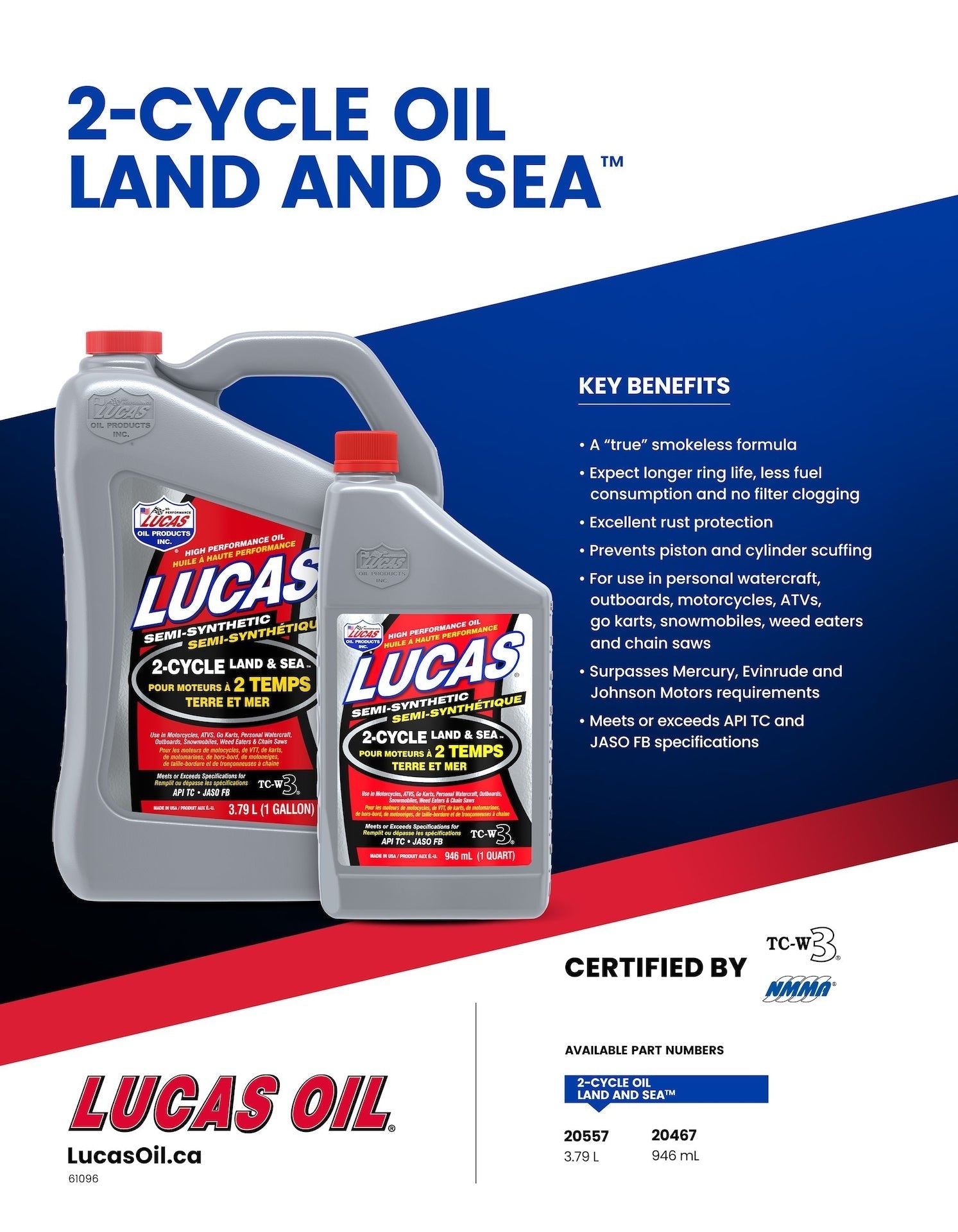 Oil 2-Stroke Semi-Synthetic Land & Sea Oil, 3.87-L J3R2 - product image 3