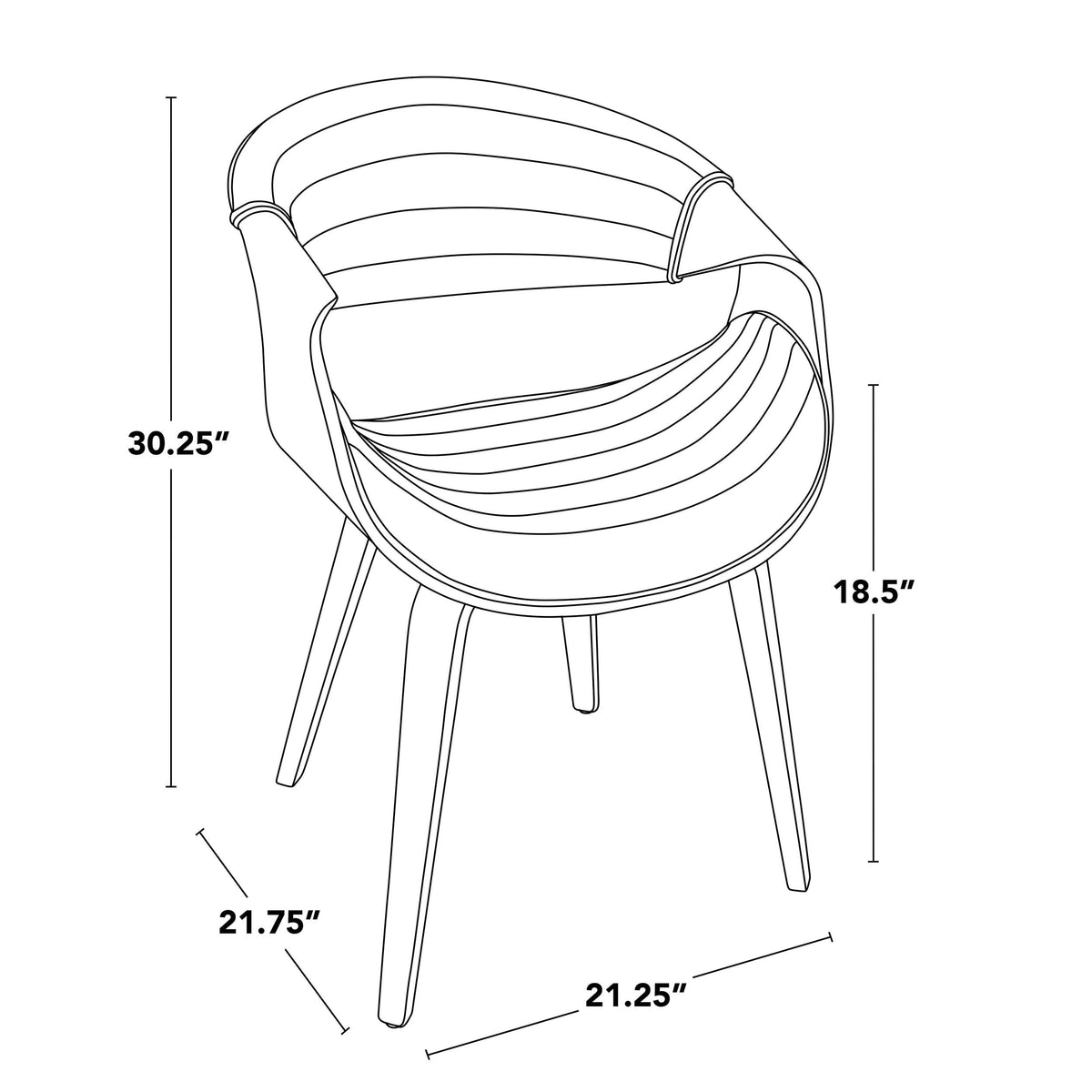 Symphony Faux Leather Dining/ Accent Chair, Cream Y8F9 - product image 7