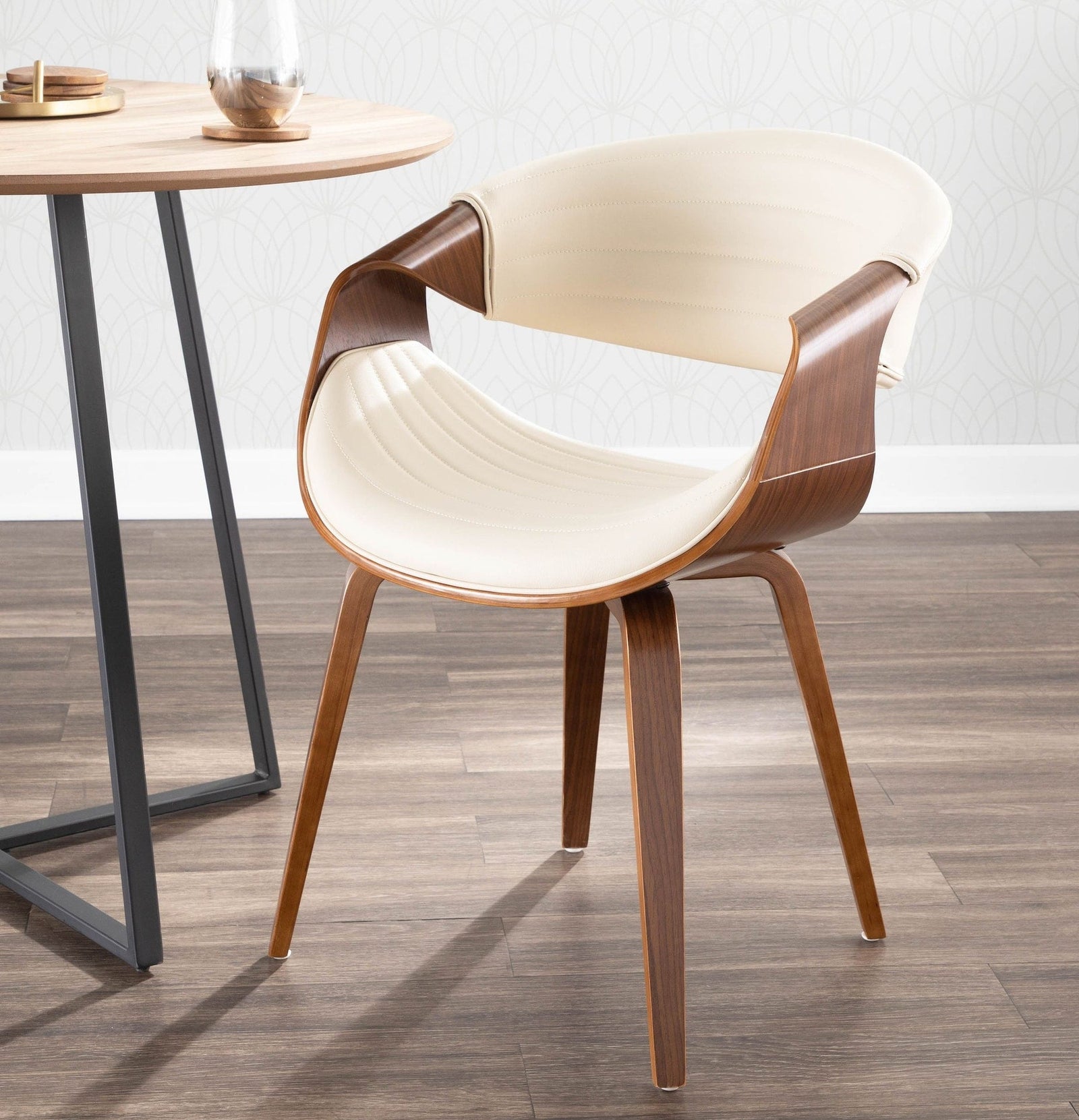 Symphony Faux Leather Dining/ Accent Chair, Cream Y8F9 - product image 8
