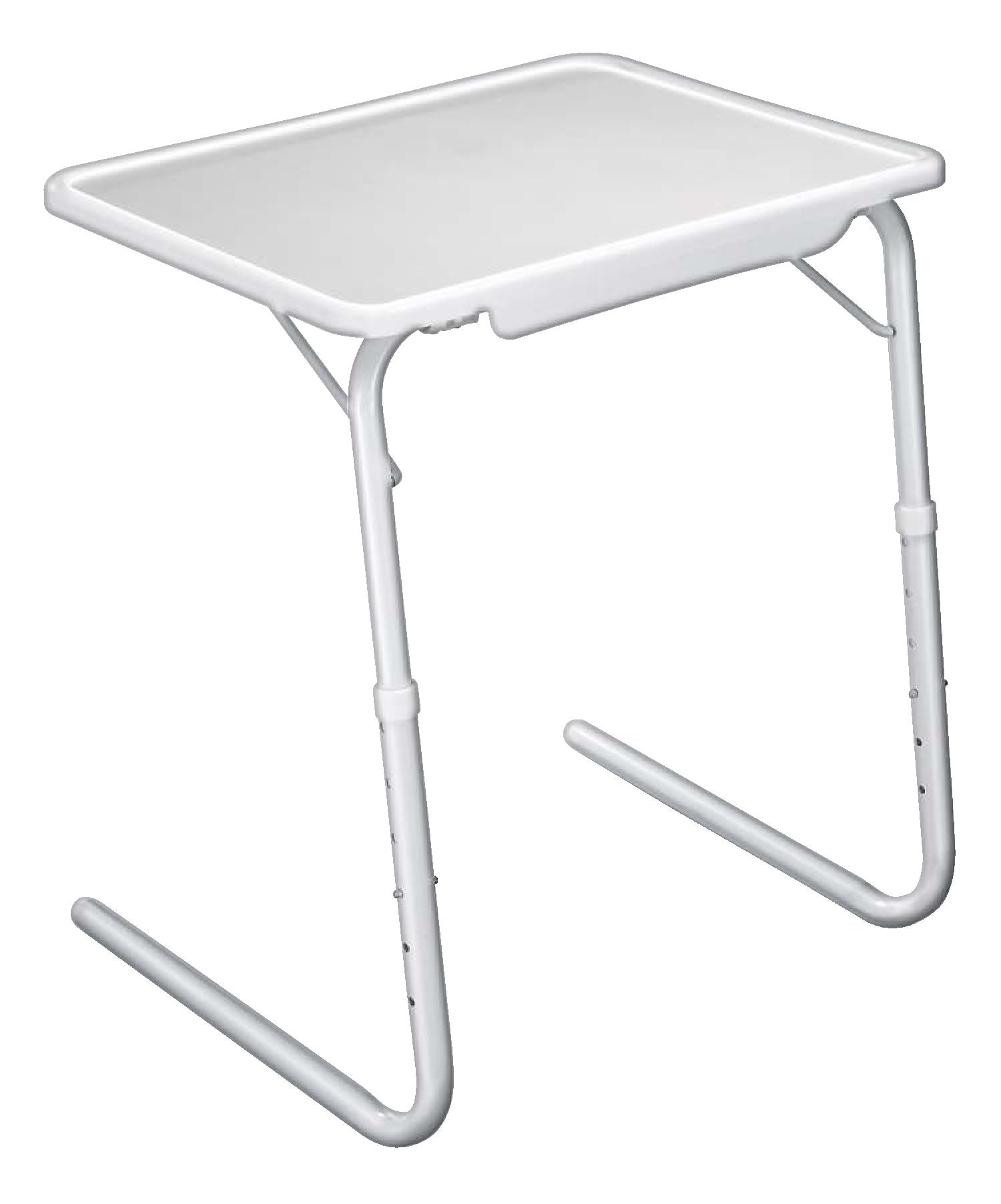 Kleen Tilt-a-Table Portable Height Adjustable TV Tray/Laptop Table, White J8E5 - product image 1