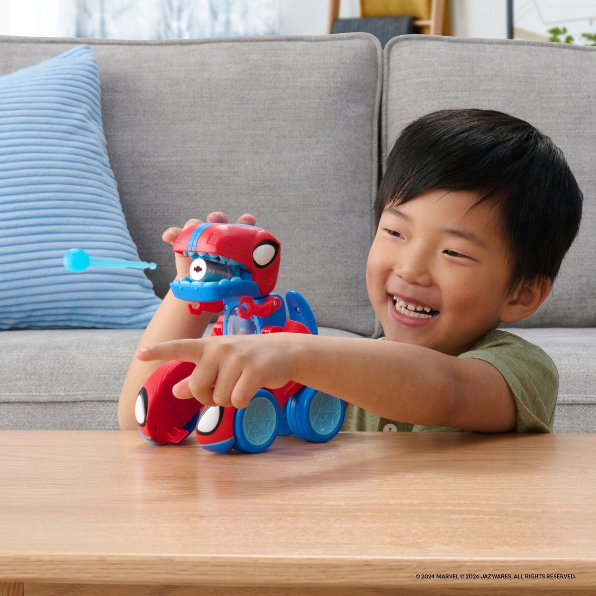 Spidey & His Amazing Friends Spidey-Rex Racer Vehicle, 2-in-1, Darts Included, Ages 3+ O0C8 - product image 8