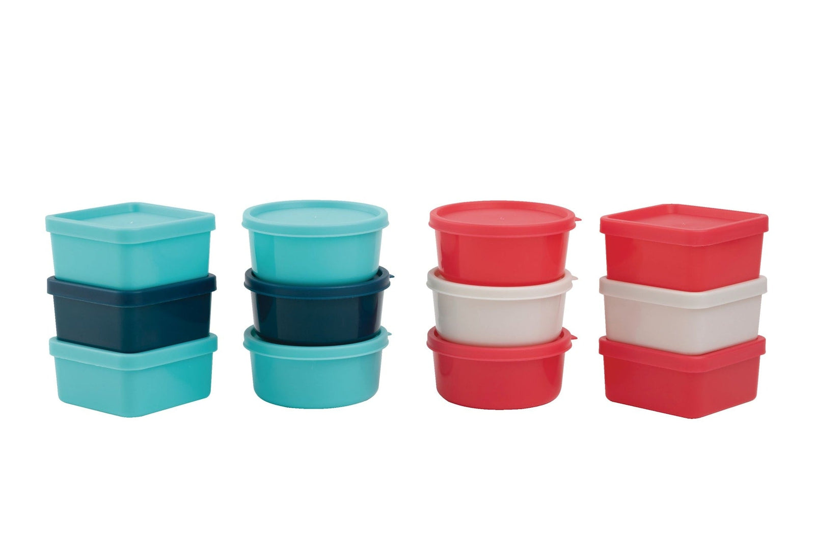 Stackable Mini Plastic Food Storage Container Set, 12 Count M5M7 - product image 1