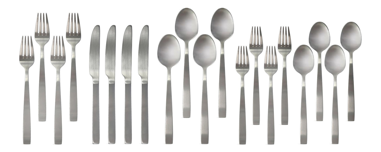 Stainless Steel Flatware Set, Serves 4, 20-pc P0K7 - product image 1