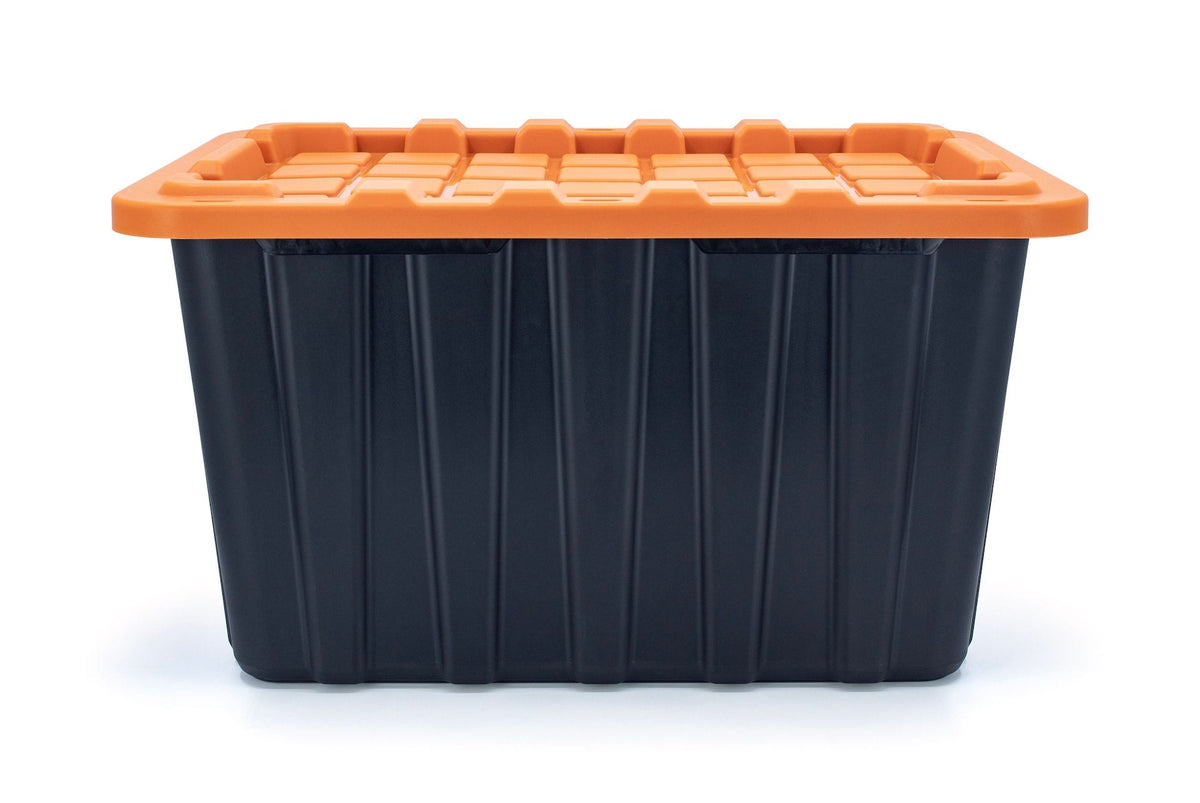 102-L Heavy-Duty Orange/Black Storage Tote E1V2 - product image 3