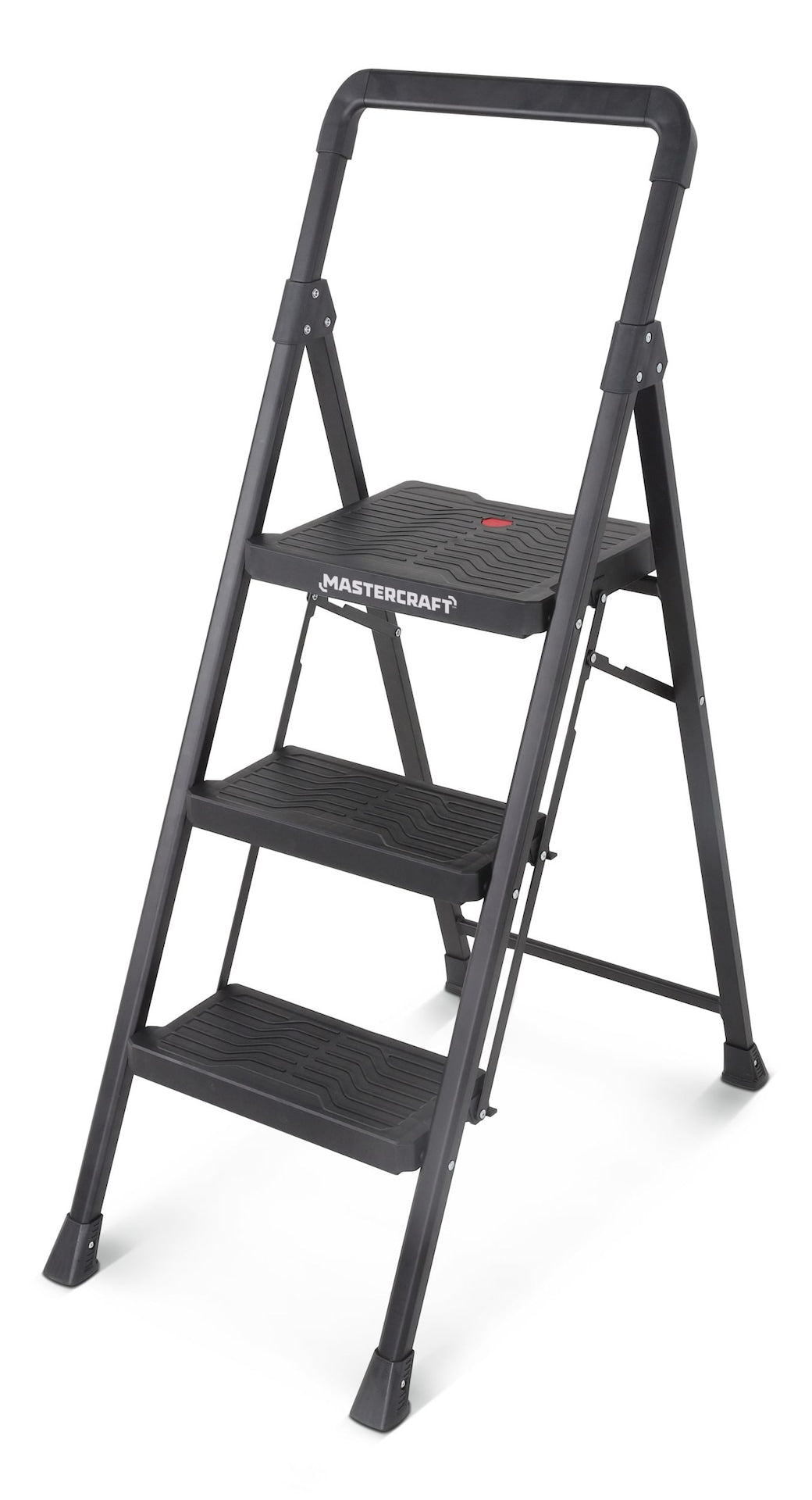 3-Step Metal/Plastic Folding Step Stool, 250-lb, 3.9 ft Y3U8 - product image 1