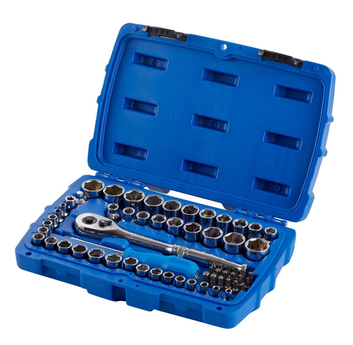 Mechanic's Tool Set with Case, Nickel-Plated, SAE/Metric, 62-pc M5S7 - product image 2