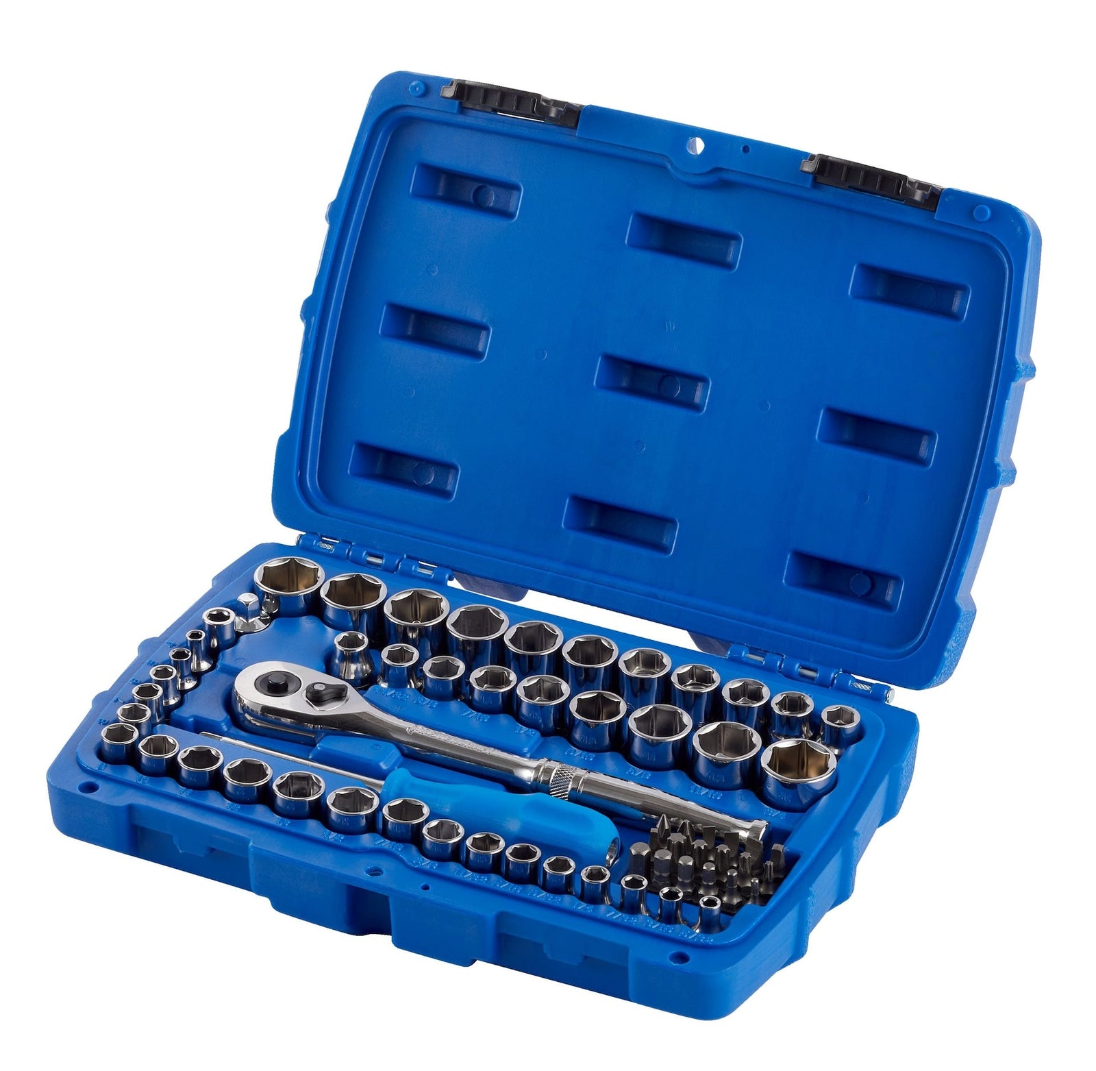 Mechanic's Tool Set with Case, Nickel-Plated, SAE/Metric, 62-pc A0X4 - product image 2