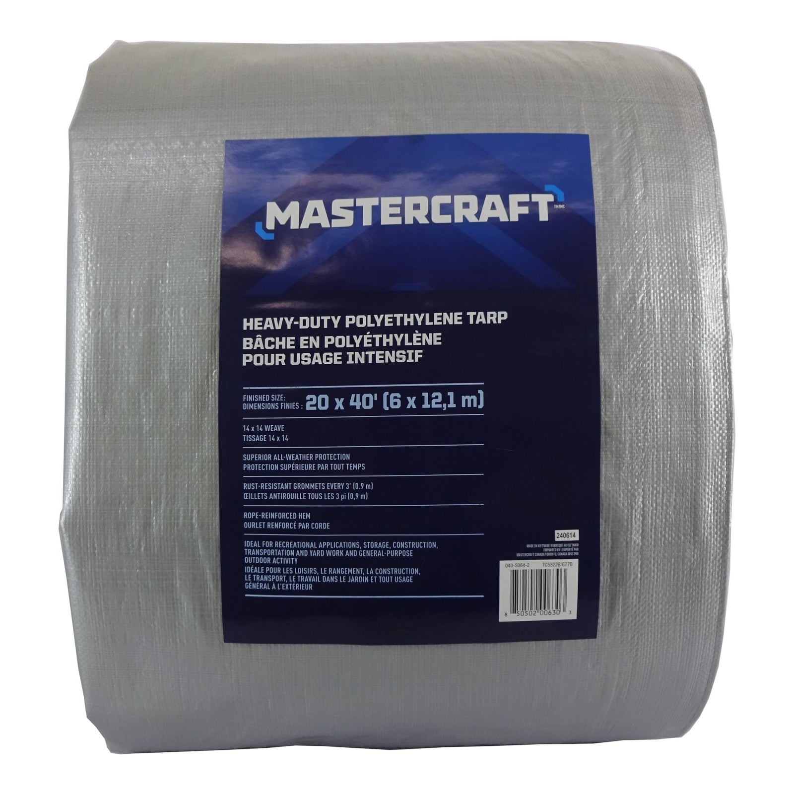 Premium Heavy Duty Tarp, Poly, Waterproof, 20-ft x 40-ft Z0O9 - product image 1