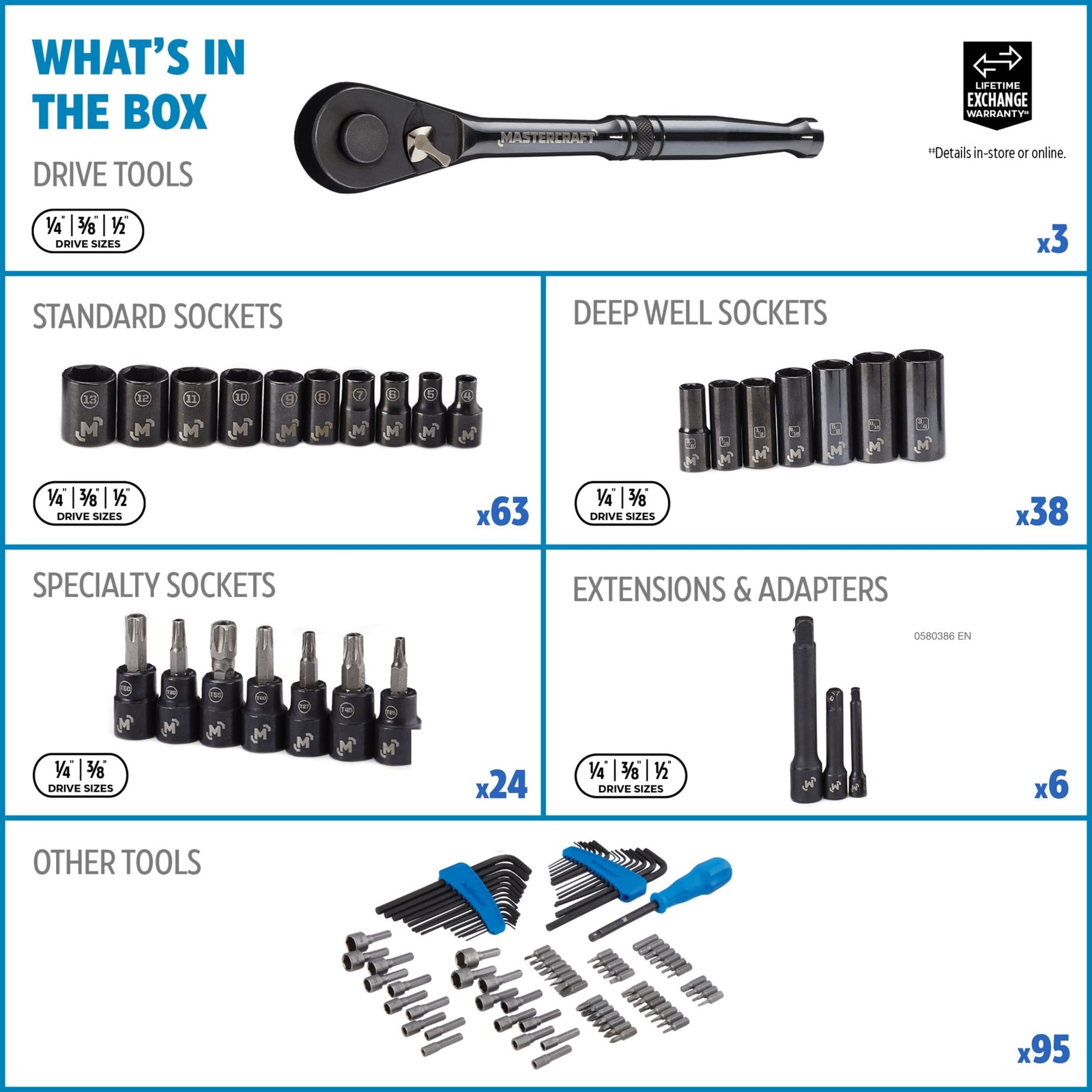 Socket Set, 229-pc, SAE / Metric, CRV, Black Steel Finish E2V4 - product image 6