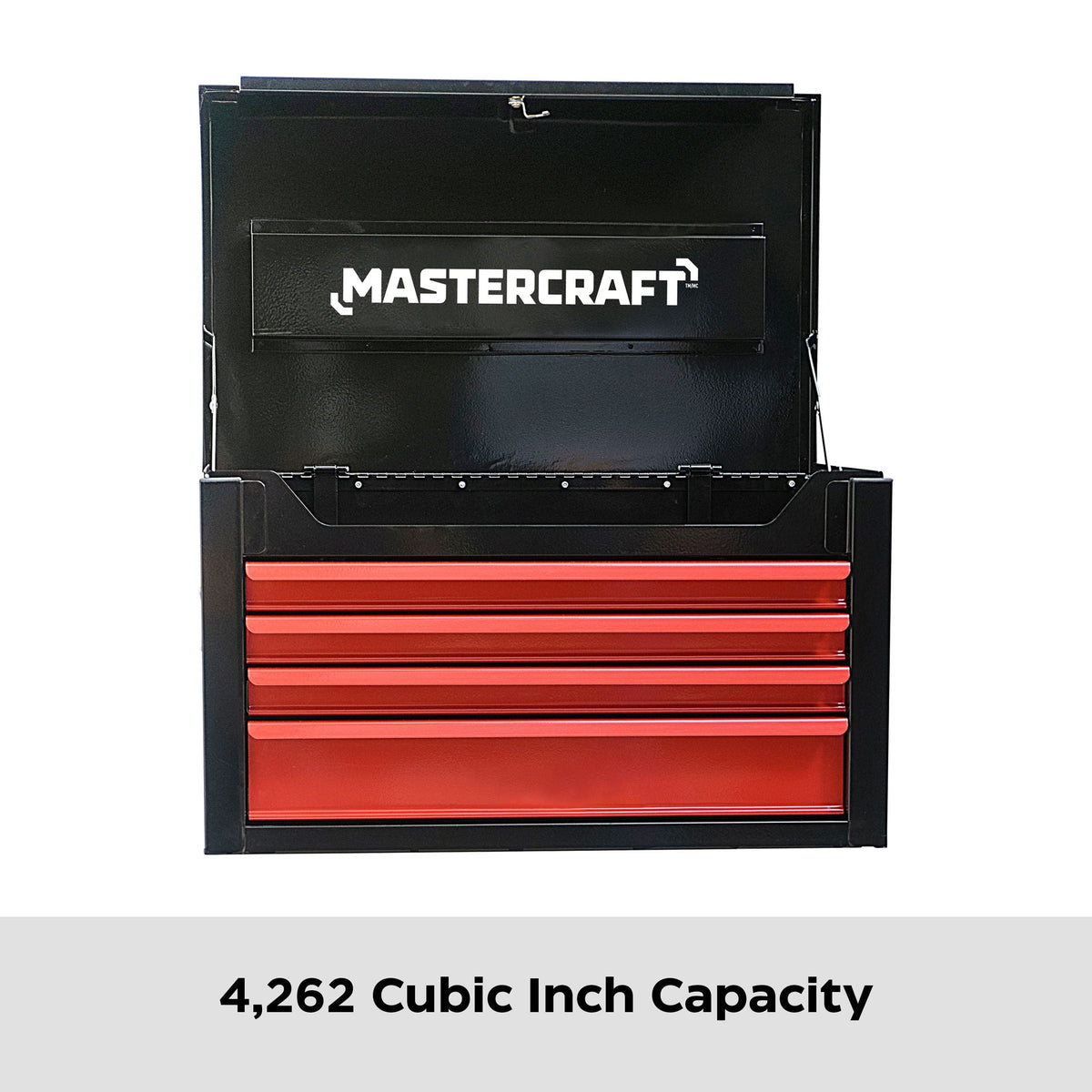 Tool Chest with 4 Drawers, Black & Red, 26-in Y9E0 - product image 4