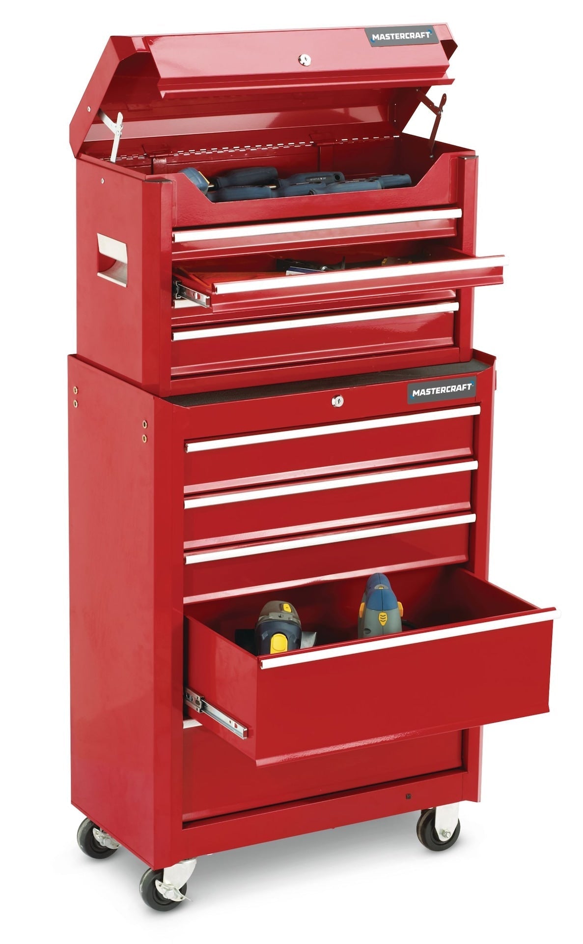 Tool Chest with 4 Drawers, Deep Red, 24-in Y9W2 - product image 6
