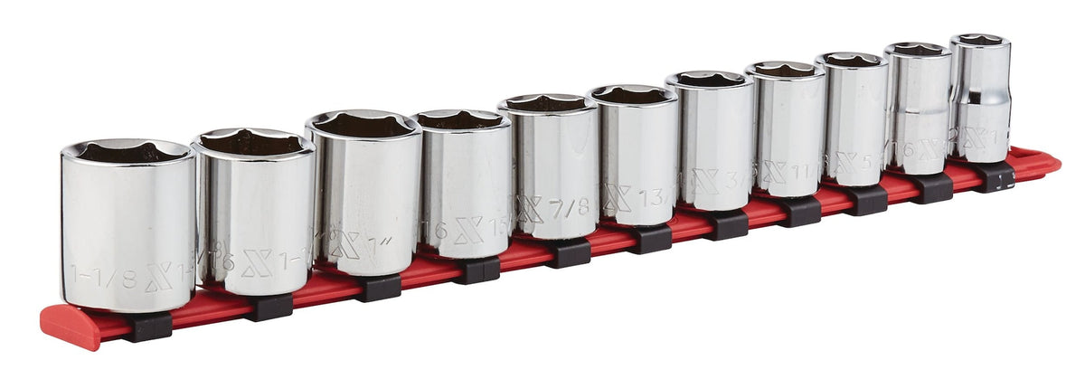 1/2-in Drive 6 Pt. Socket Set, SAE, Nickel-Chrome Plating, 11-pc U2E9 - product image 2