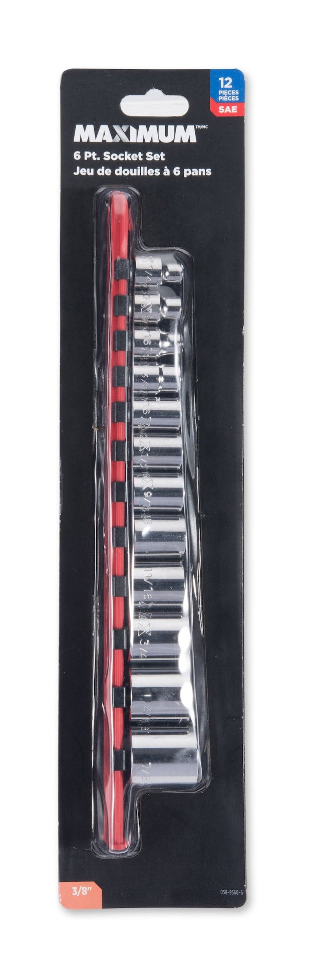 3/8-in Drive Regular Socket Set 12-pc, SAE, CRV, Nickel-Chrome Plating W6X5 - product image 2