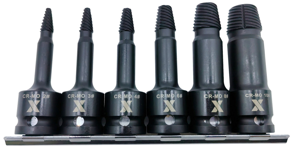 6 Piece 1/2" Drive Impact Screw Extractor Rail D6C5 - product image 2