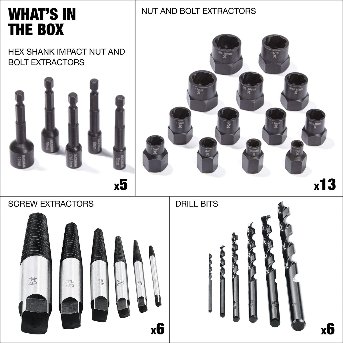 Bolt Remover Set, 30-pc, SAE/Metric D3F6 - product image 5