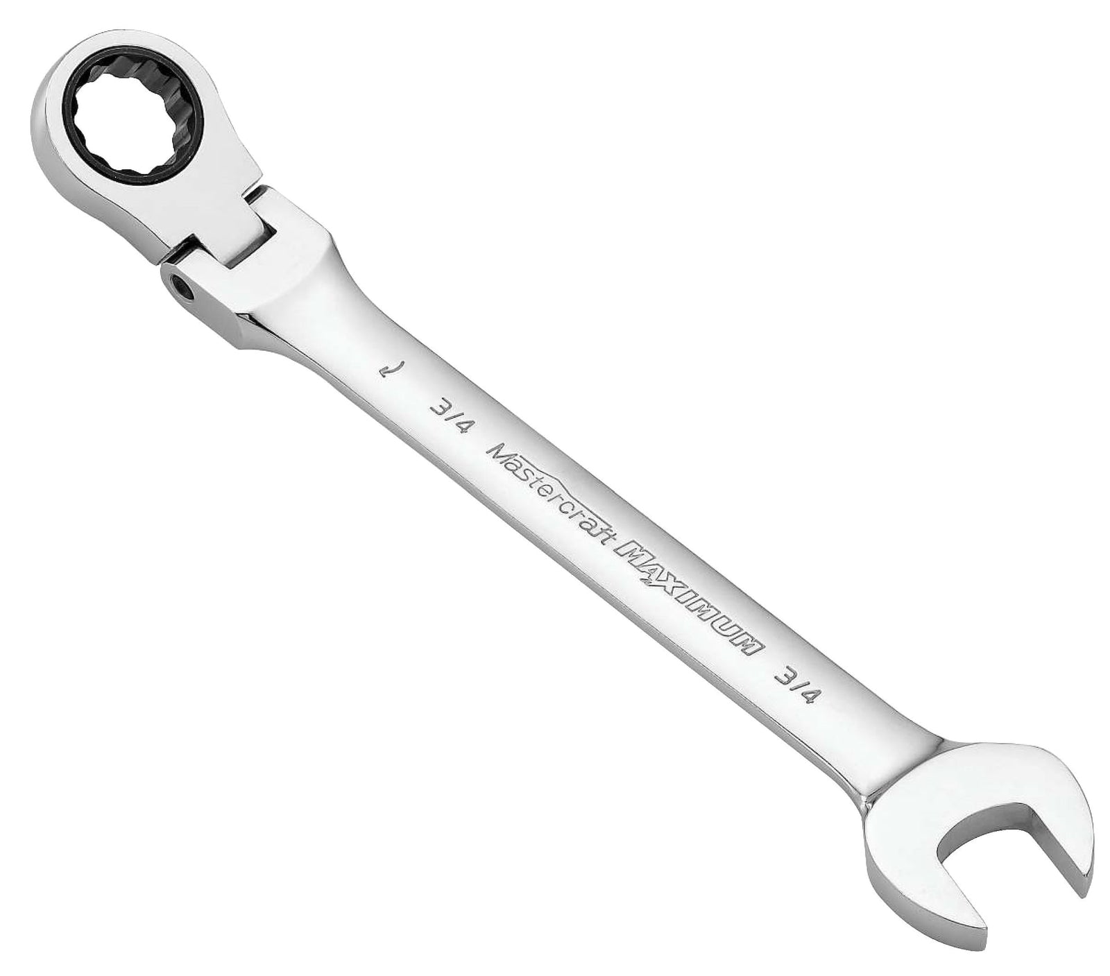 Flexhead Ratcheting Wrench, Assorted Sizes, SAE/ Metric, Metal, Chrome N0G9 - product image 1