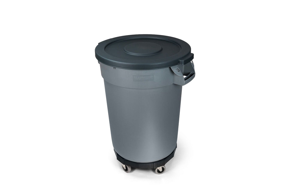 Universal Commercial Heavy-Duty Resin Garbage Can Dolly, Black N3S9 - product image 1