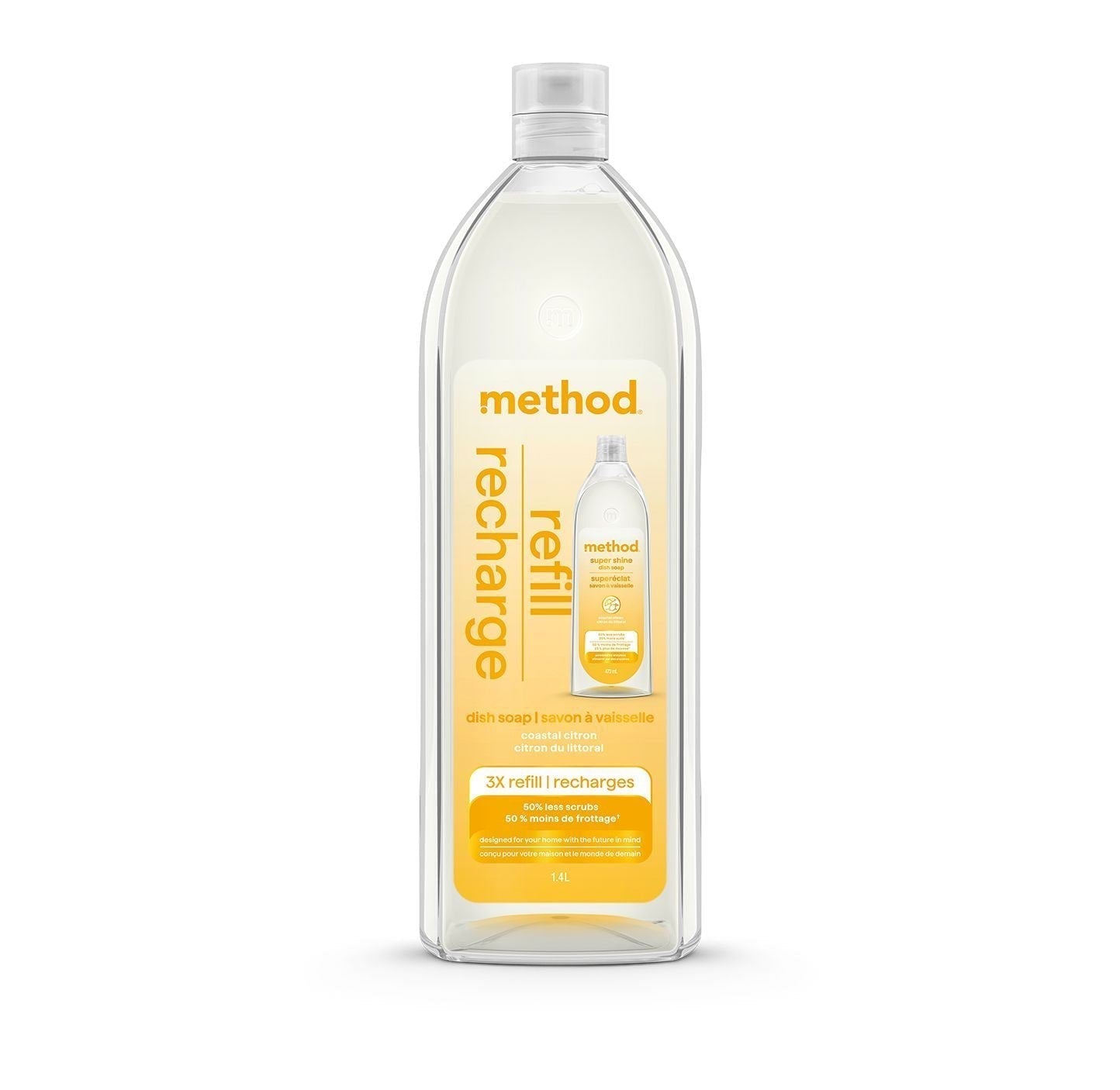 Super Shine Liquid Gel Dish Soap 3x Refill, Various Scents, 1.4-L N5V5 - product image 1
