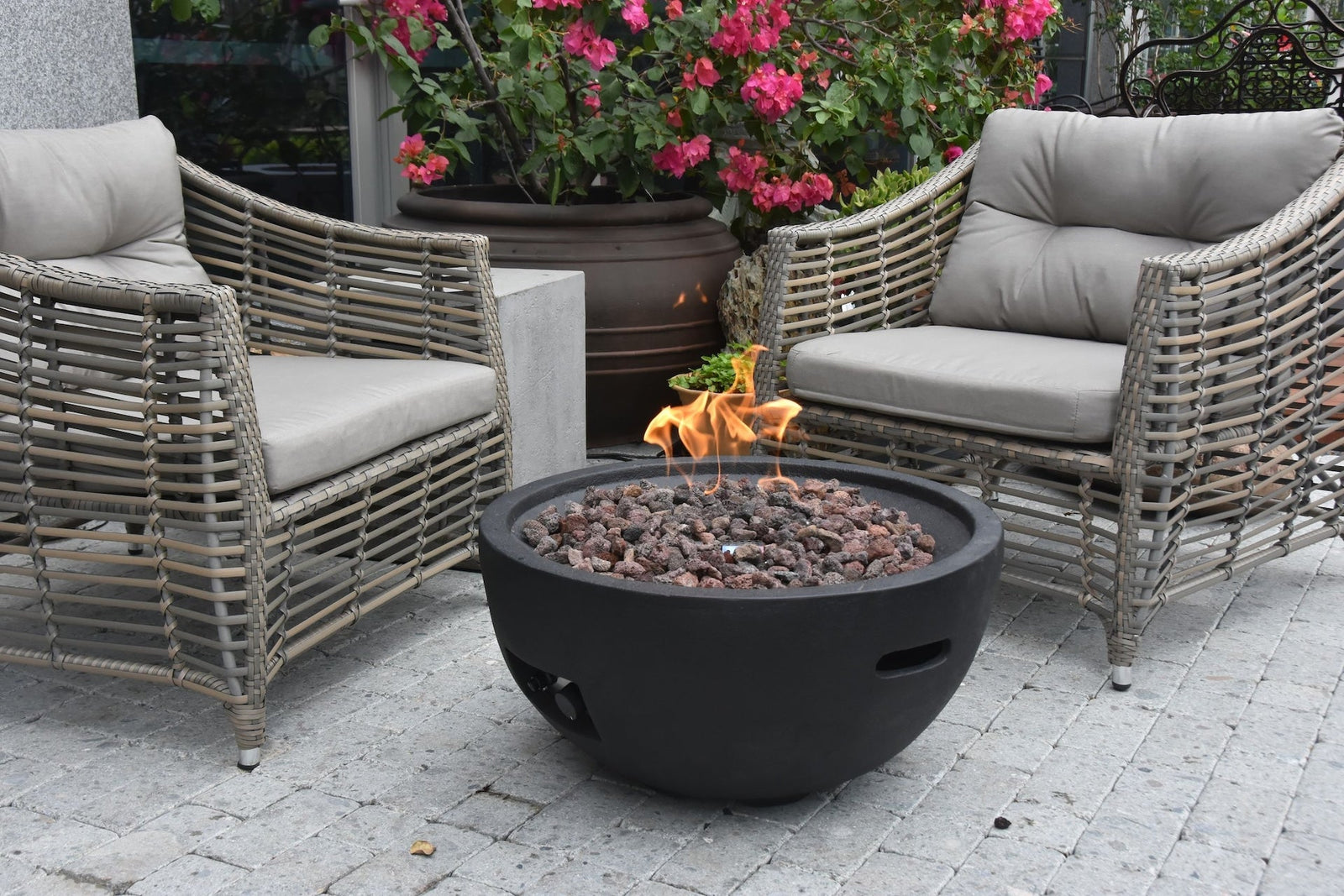 Jefferson Outdoor Gas-Fueled Fire Bowl with PVC Cover, 40,000 BTUs, 26 x 26 x 13-in N5G2 - product image 3