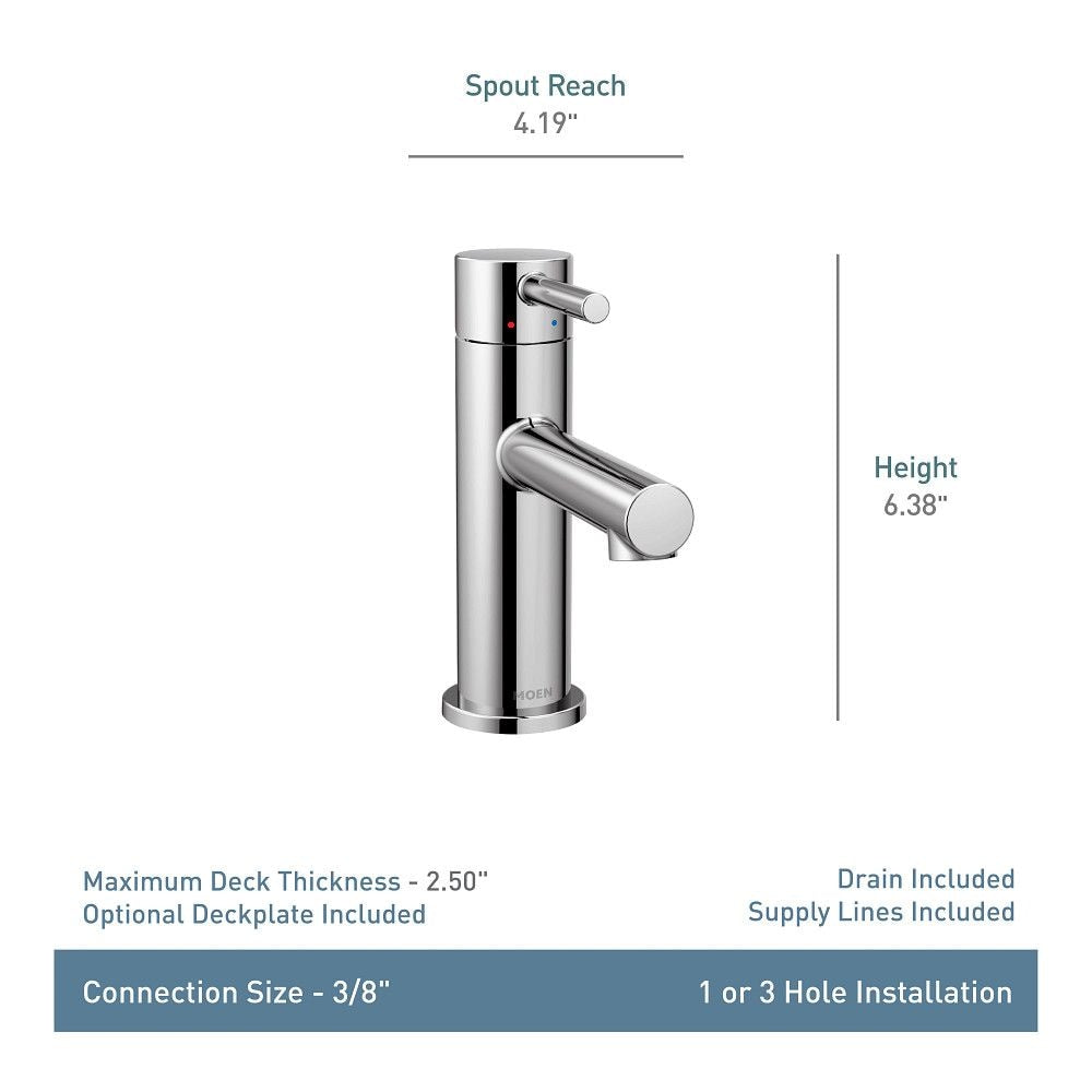 Align Single Handle High Arc Single Hole Bathroom Sink Faucet, Brushed Nickel C0X3 - product image 3