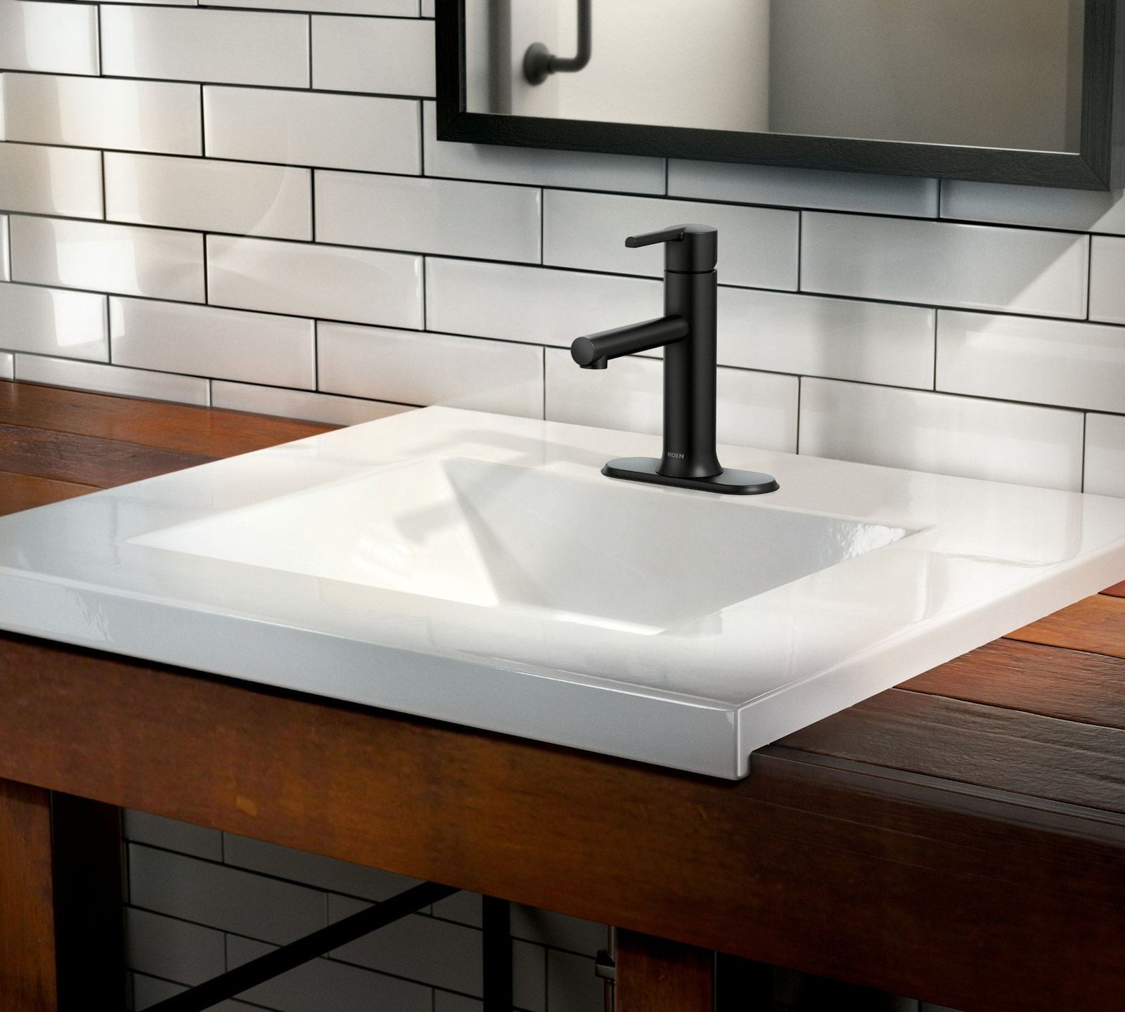 Arlys Single Handle Bathroom Faucet, Matte Black D6A0 - product image 6