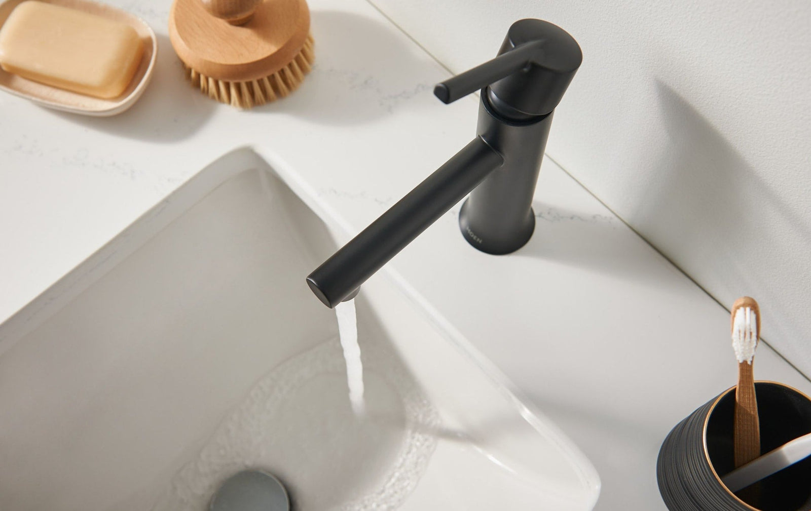 Arlys Single Handle Bathroom Faucet, Matte Black G5V2 - product image 7