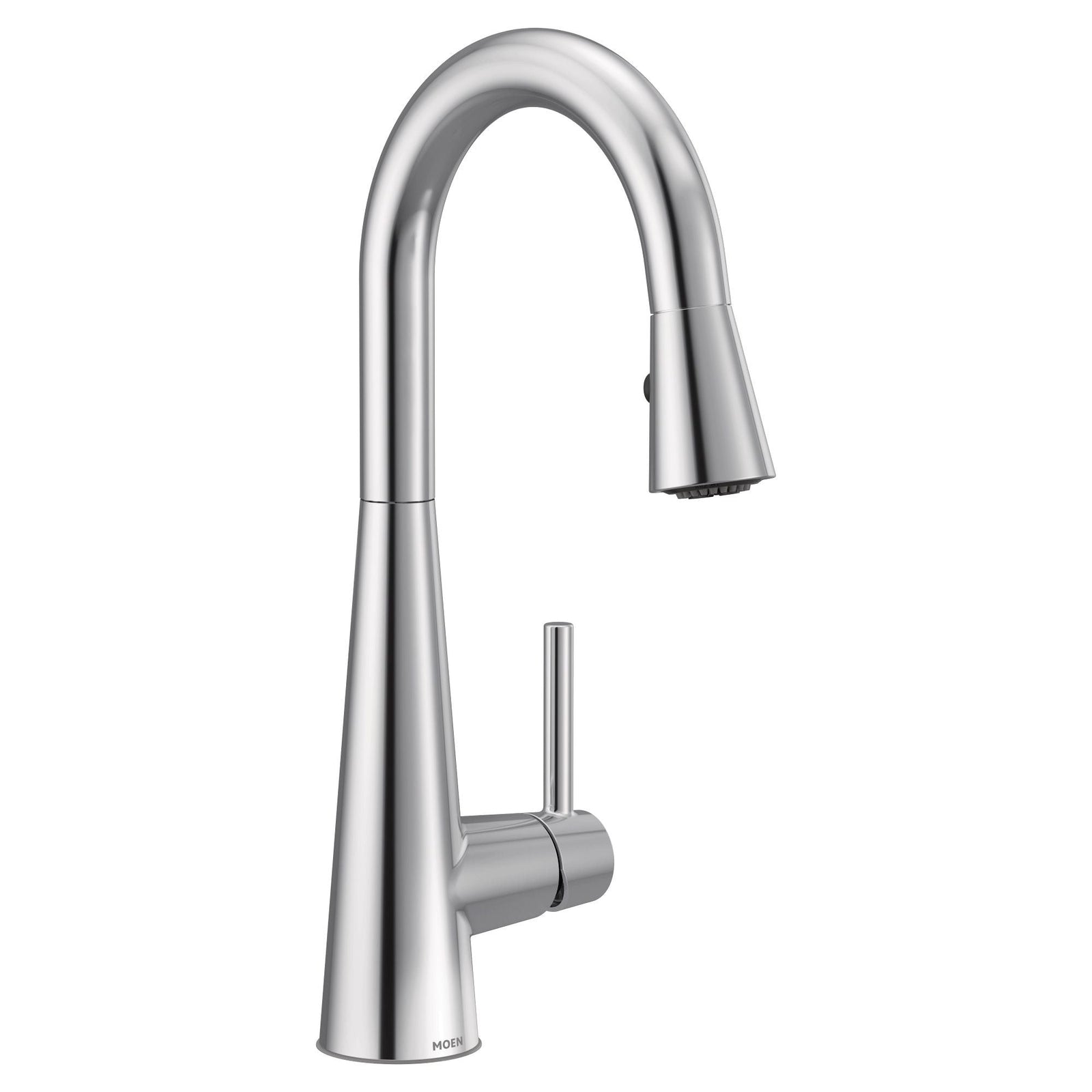 Sleek Single Handle High Arc Pull Down Kitchen Faucet with Power Clean, Chrome V0L5 - product image 1