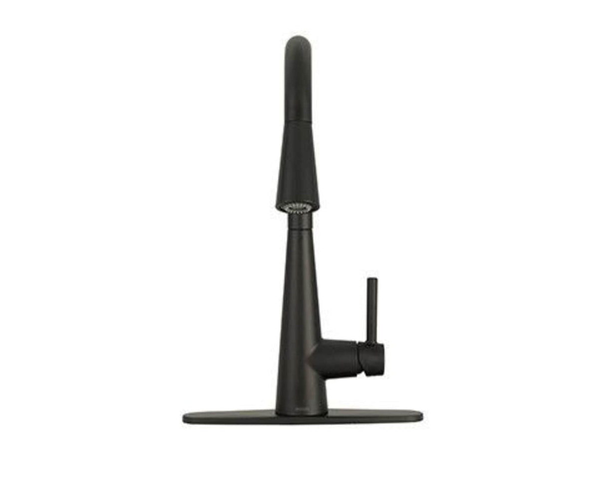 Sleek Single Handle High Arc Pull Down Sprayer Kitchen Faucet with Power Boost, Matte Black B3R8 - product image 2