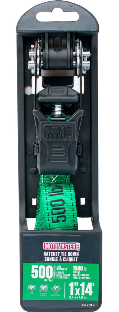 1,500-lb Endless Padded Ratchet Tie Down Strap, Weatherproof, 1-in x 14-ft M5V1 - product image 2