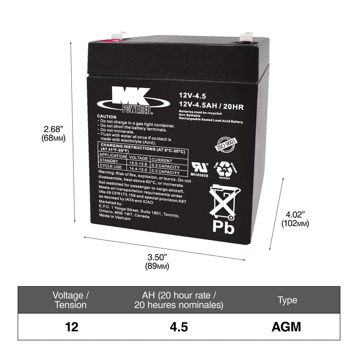 ELIMINATOR AGM Group Size 47 (H5/L2) Battery, 660 CCA D2A0 - product image 1