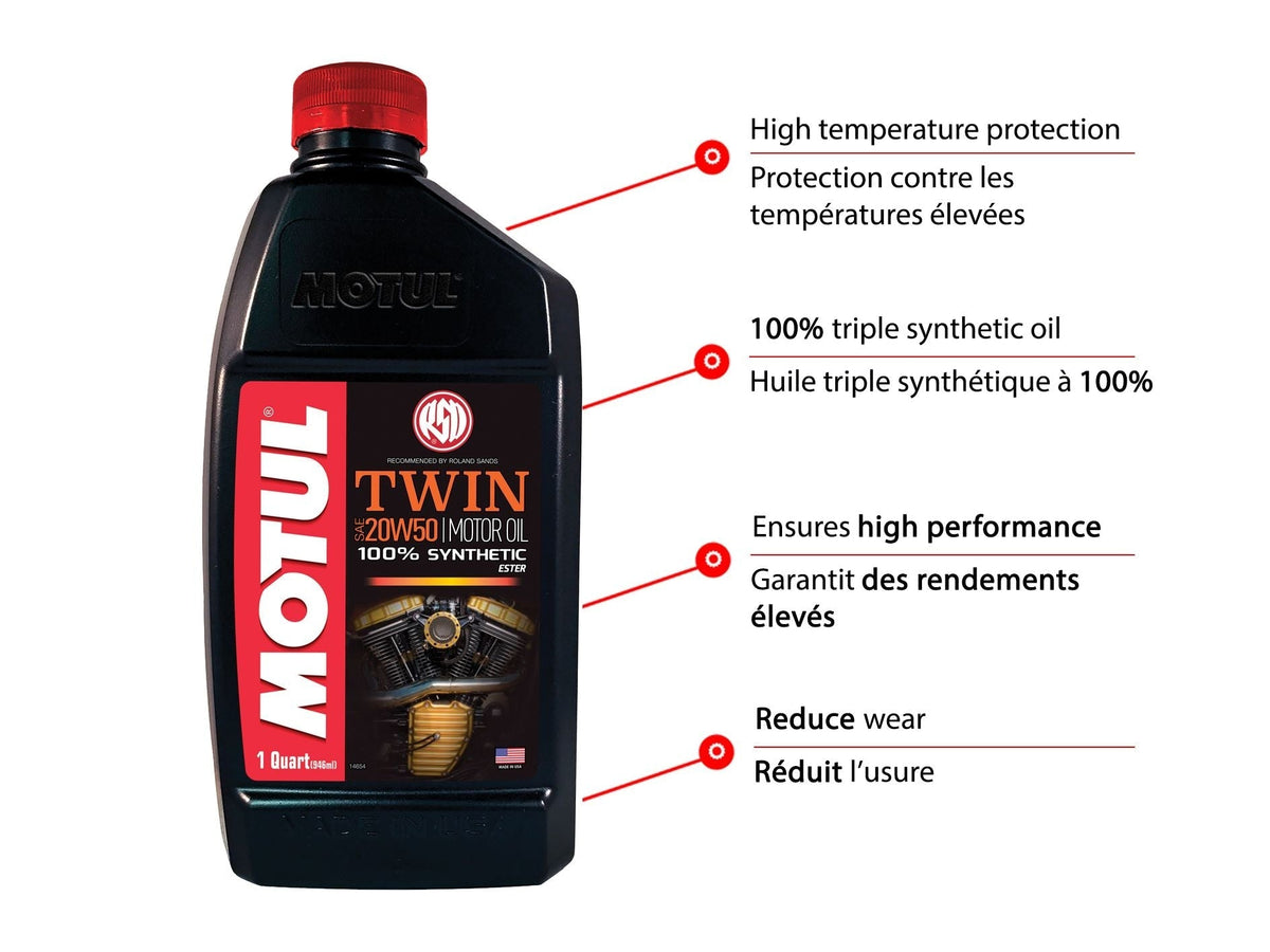 Twin Synthetic Motorcycle Motor Oil 20W50, 946-mL T2N9 - product image 2