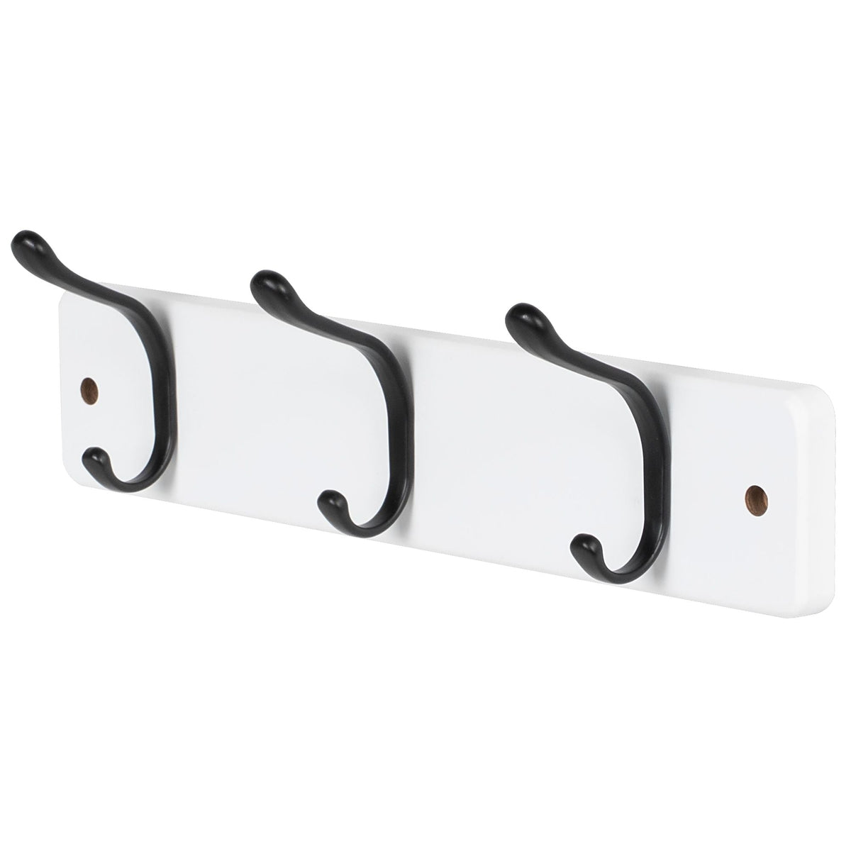 13.6" Modern Wall 3 Hook Rack, White C7M1 - product image 1