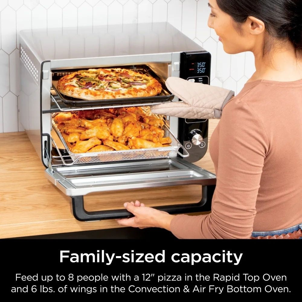 Double Door 12-in-1 Countertop Electric Convection Oven & Air Fryer with FLEXDOOR J4P3 - product image 2