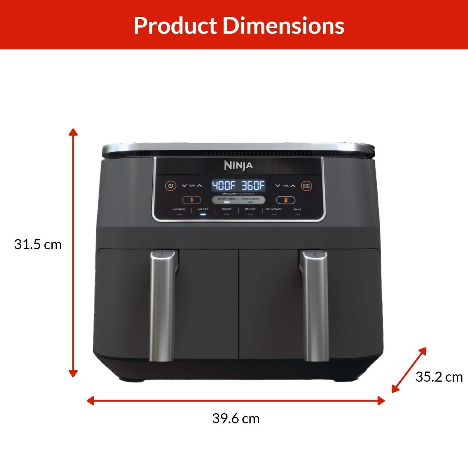 Foodi 2-Basket Air Fryer with 6 Cooking Functions, 8 Qt D5N2 - product image 4