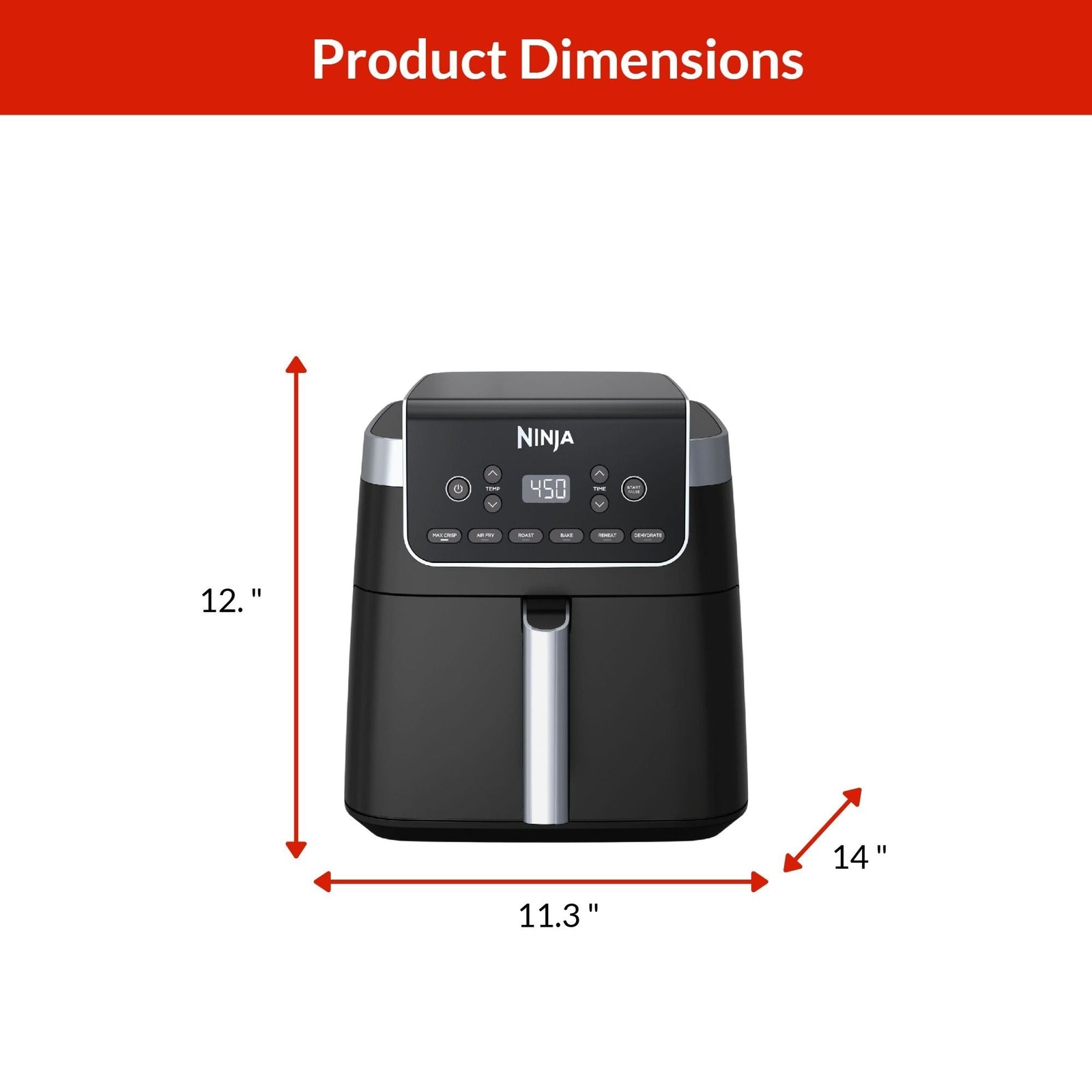 Pro XL 6-in-1 Air Fryer with Non-Stick Basket & Recipe Book, 6.5-qt Z7J1 - product image 4