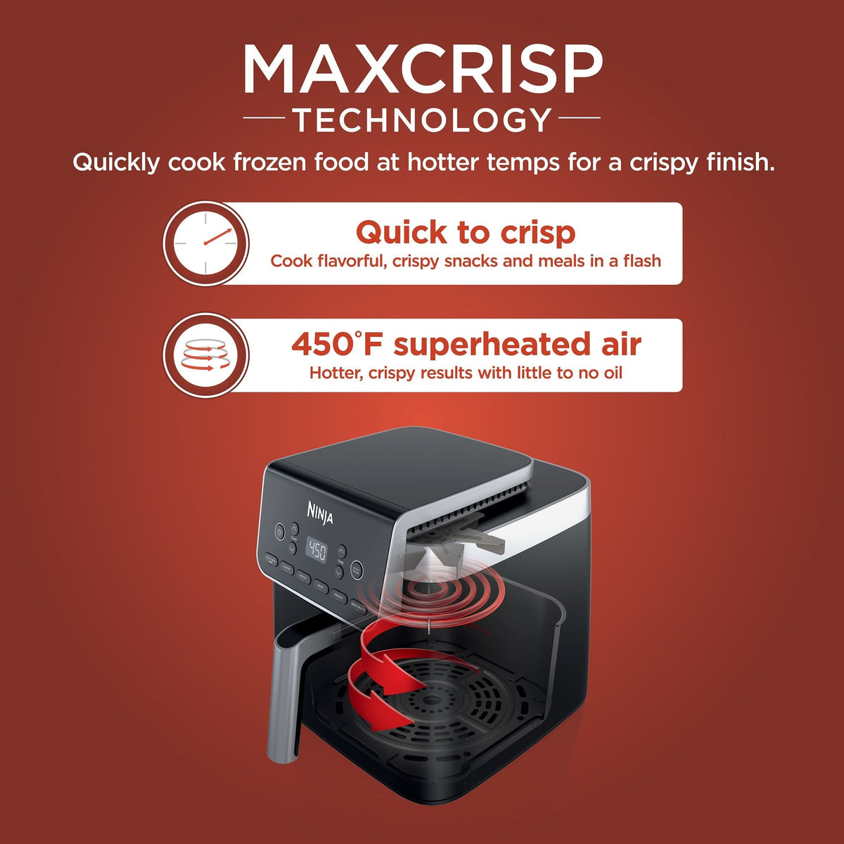 Pro XL 6-in-1 Air Fryer with Non-Stick Basket & Recipe Book, 6.5-qt Z7J1 - product image 5