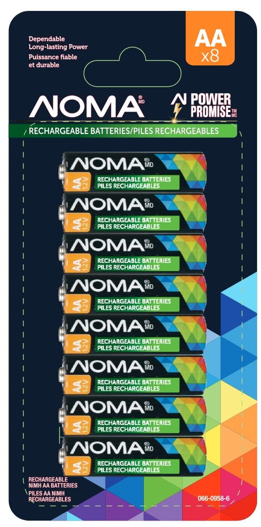 AA Ni-MH Rechargeable Battery, 8-pk G1F5 - product image 1