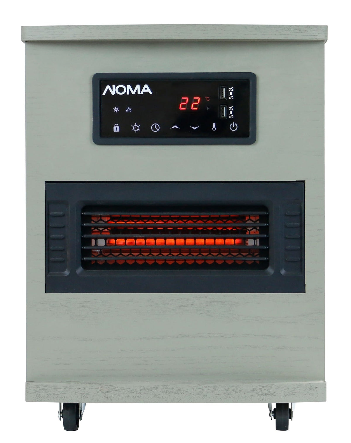 Ashwood Infrared Wood Cabinet Heater with Remote Control and Thermostat, Grey C6T3 - product image 1