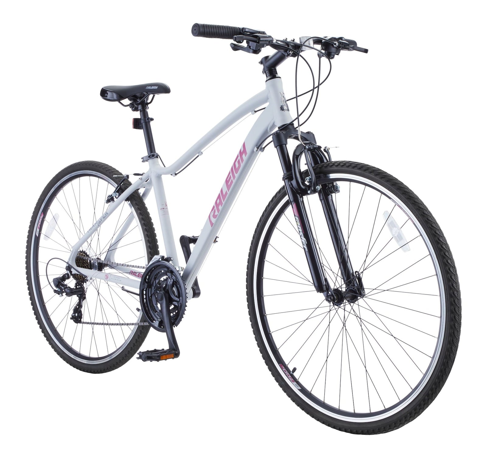 Route Hybrid Bike with Alloy V-brakes, 700C, 21-Speed, White L3N1 - product image 1