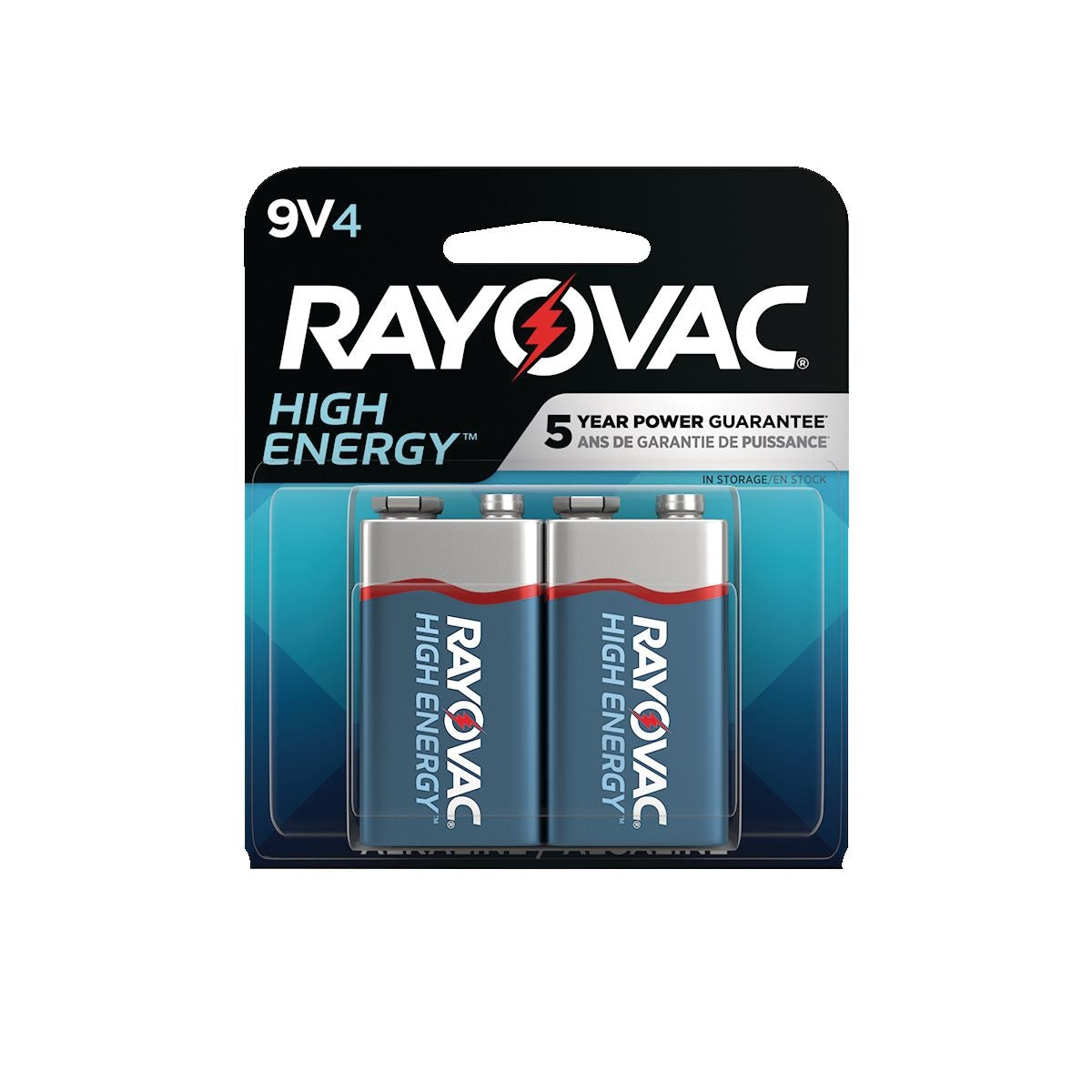 HIGH ENERGY 9V/9 Volt Alkaline Batteries, Long Lasting, All Purpose, 4-pk V7L6 - product image 3