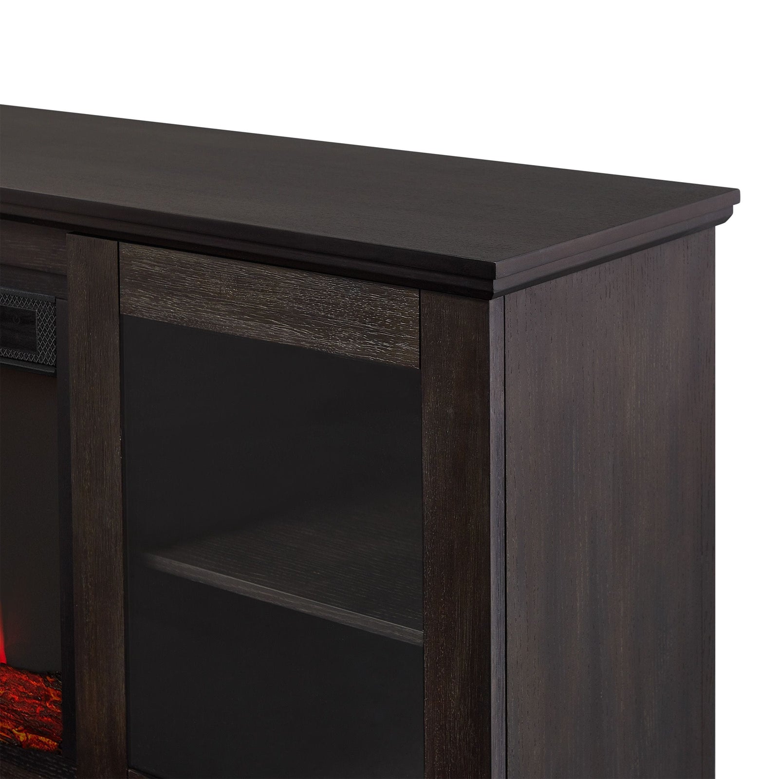 Flame Benjamin Landscape Electric Fireplace TV Stand, 81-in, 1500W, Includes Remote Control, Weathered Wood Y7L3 - product image 3