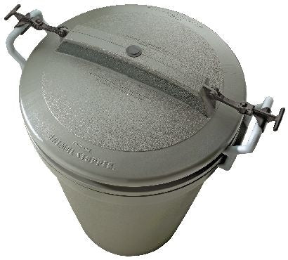 Plastic Circular Animal Stopper Garbage Can, Grey, 121-L M7X9 - product image 3