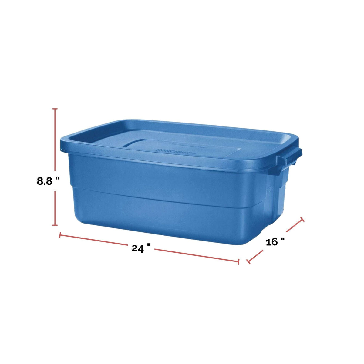 Roughneck Stackable Storage Box with Lid, 38-L, Blue E0J9 - product image 2