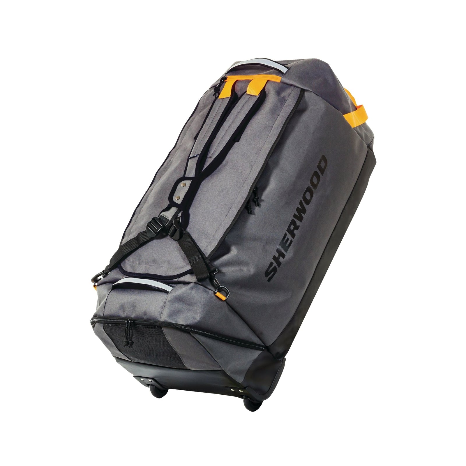 Convertible Hockey Bag with Backpack Straps, Wheeled, Senior, Grey, 34-in J5U8 - product image 1