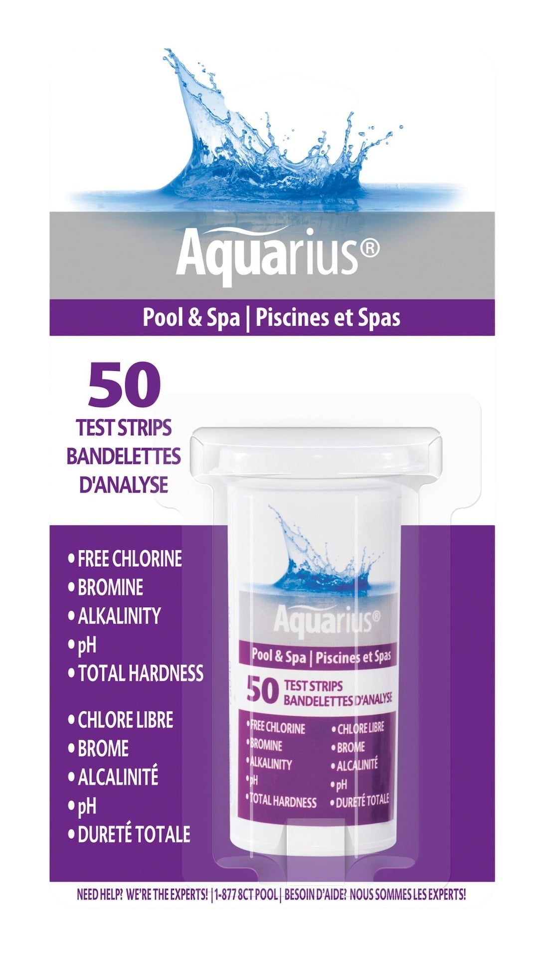 Chloride Pool & Spa Test Strips, 50-pk U7A7 - product image 1