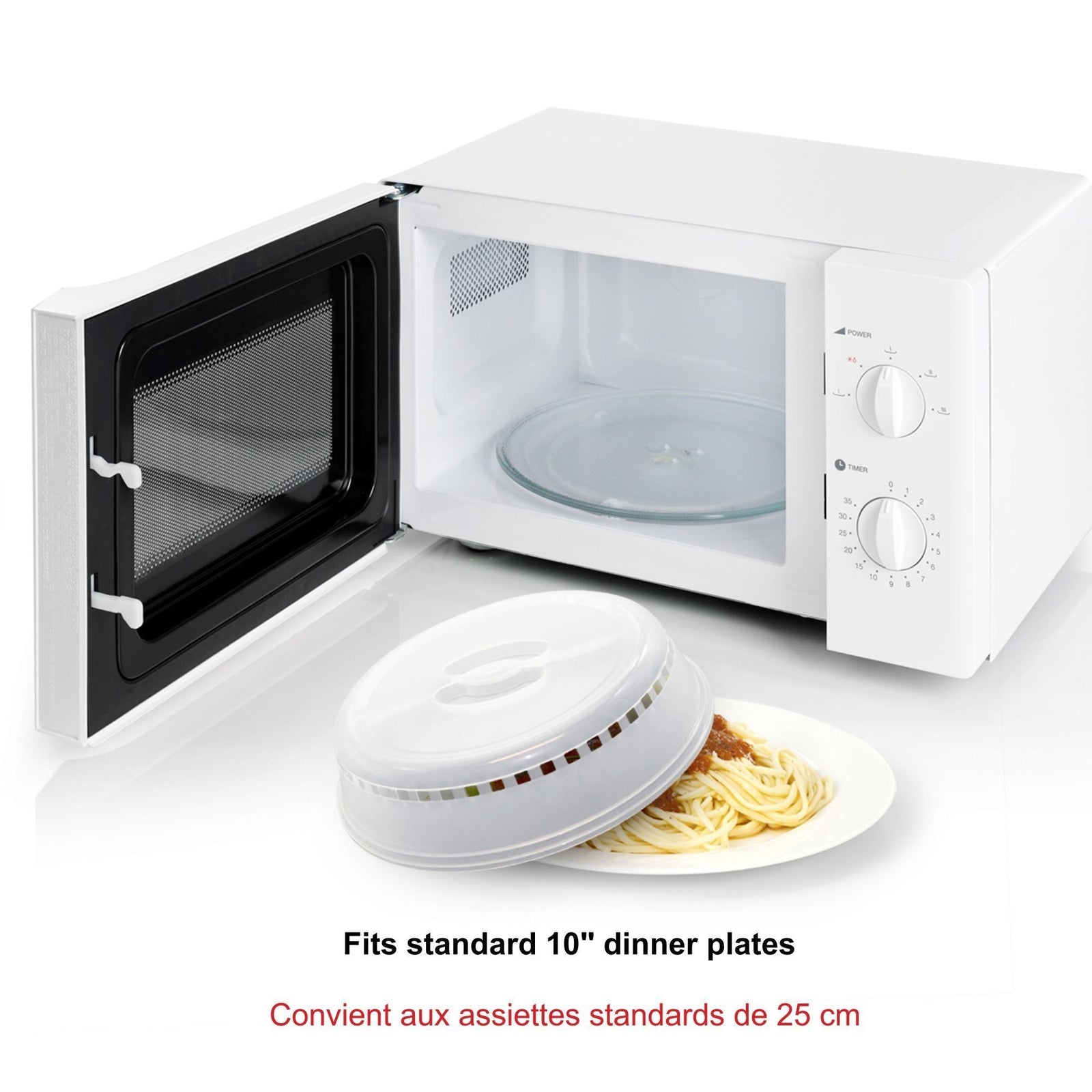 Microwave Food Cover/Splatter Cover BPA-Free, Dishwasher Safe, 25.4cm I3H9 - product image 8