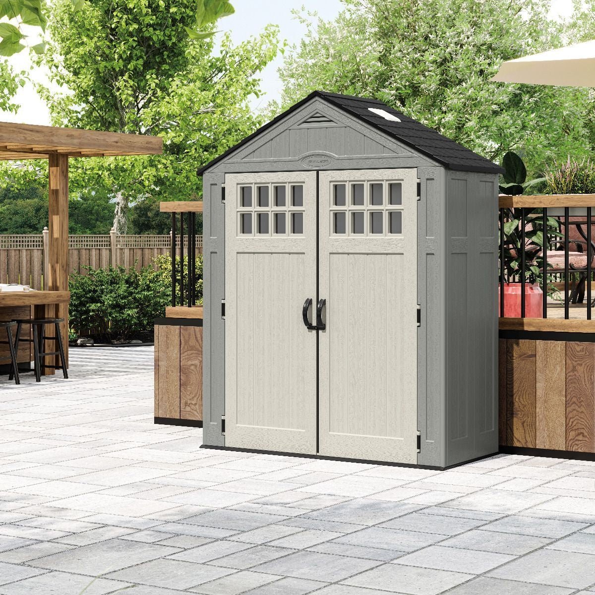 Everett 6x3-ft Dove Grey All-Weather Storage Shed K2I9 - product image 7