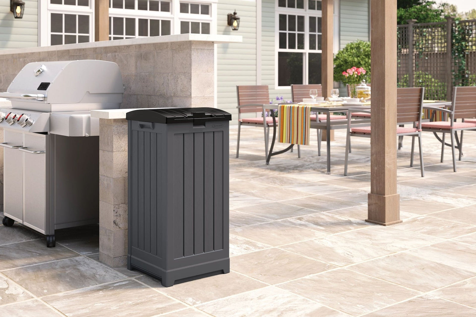 Trash Hideaway Outdoor Garbage/Trash Refuse Container, 135L M9A5 - product image 4