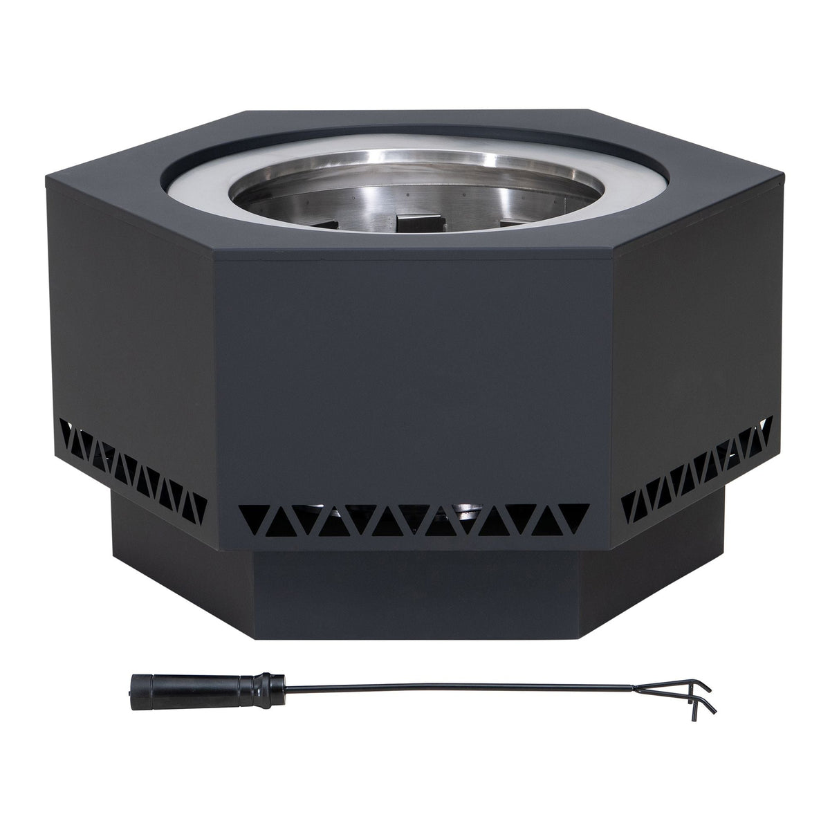 Lawrence Hexagonal Low Smoke Firepit, 28-in A2Z9 - product image 1